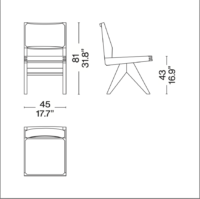 CAPITOL 無扶手藤椅