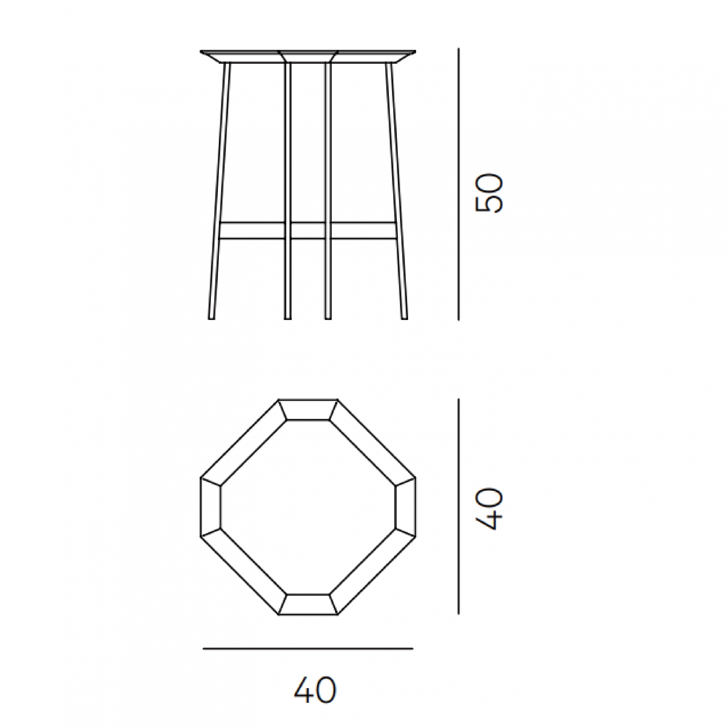 OCTAGON 鈦桌几