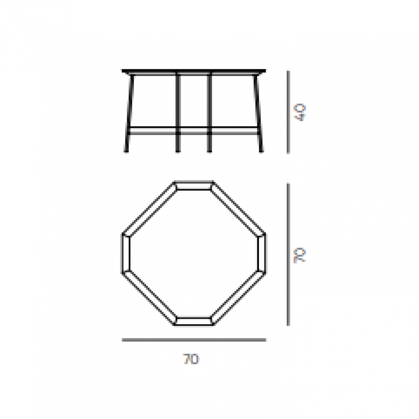 OCTAGON 鈦桌几